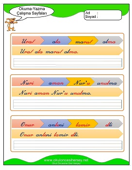 u sesi Grubu Çalışma Sayfaları